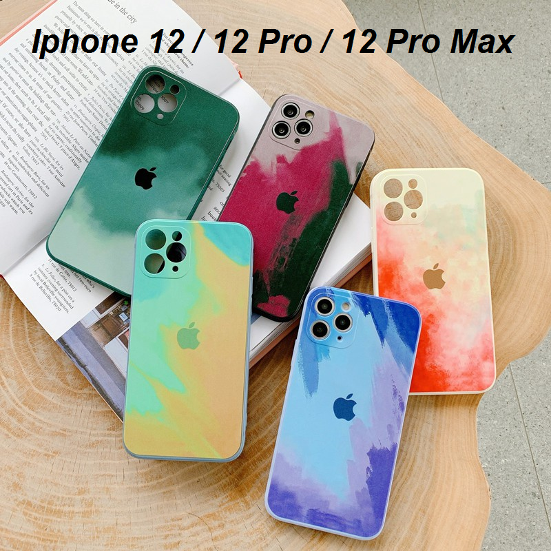 Ốp lưng loang màu iphone 12 hoạ tiết màu sắc độc đáo