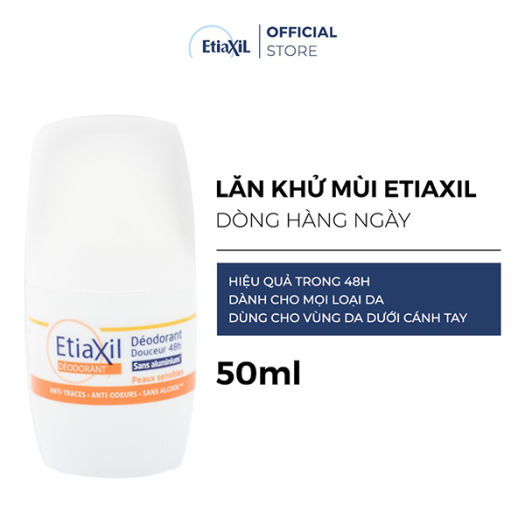 Lăn Khử Mùi Etiaxil Ngăn Mồ Hôi Chuyên Biệt Roll-On 50ml (Màu Cam)