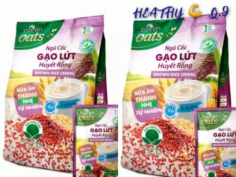 Combo 2 Gói Bột Ngũ Cốc Gạo Lứt Huyết Rồng Xuân An 400gr(Tặng Gói Yến Mạch 180gr)