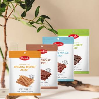 Thịt sấy cho chó 4 vị : Ức gà sấy - Ức vịt sấy - Thịt ngựa sấy - Thịt bò sấy