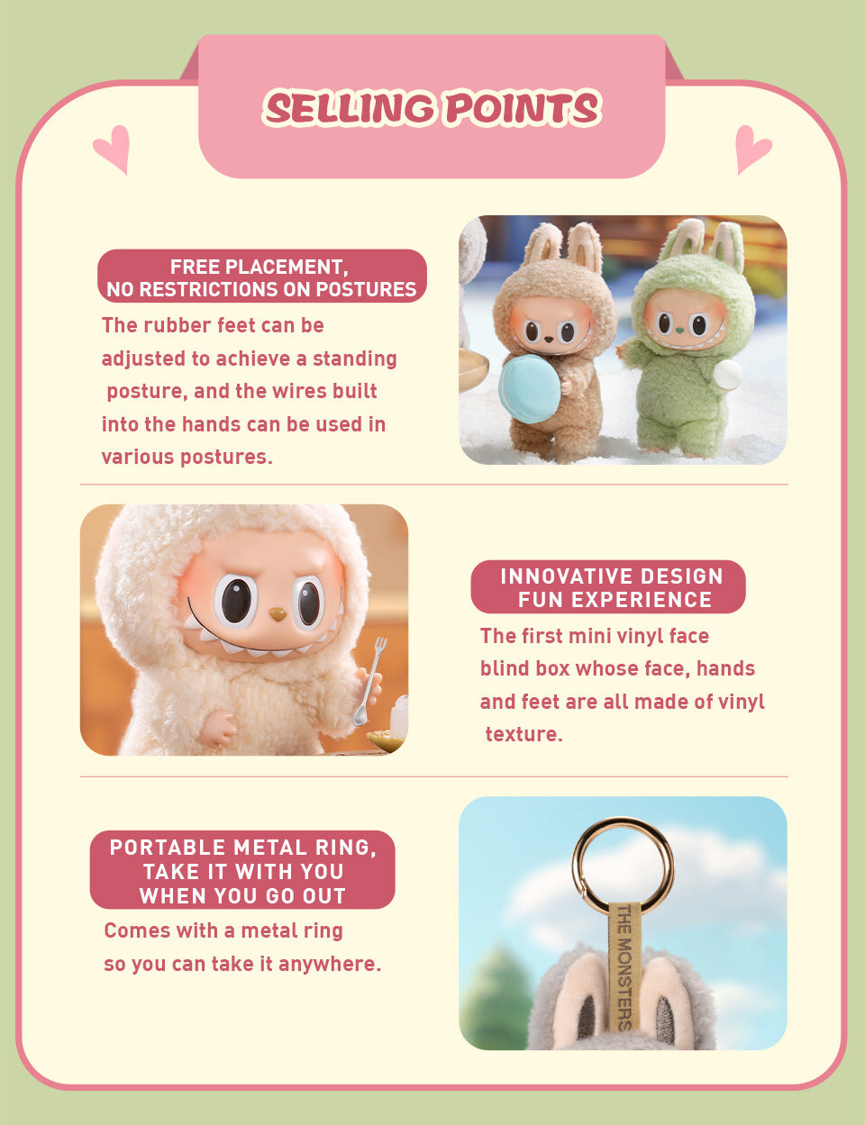 POP MART THE MONSTERS - Exciting Macaron Vinyl Face Blind Box