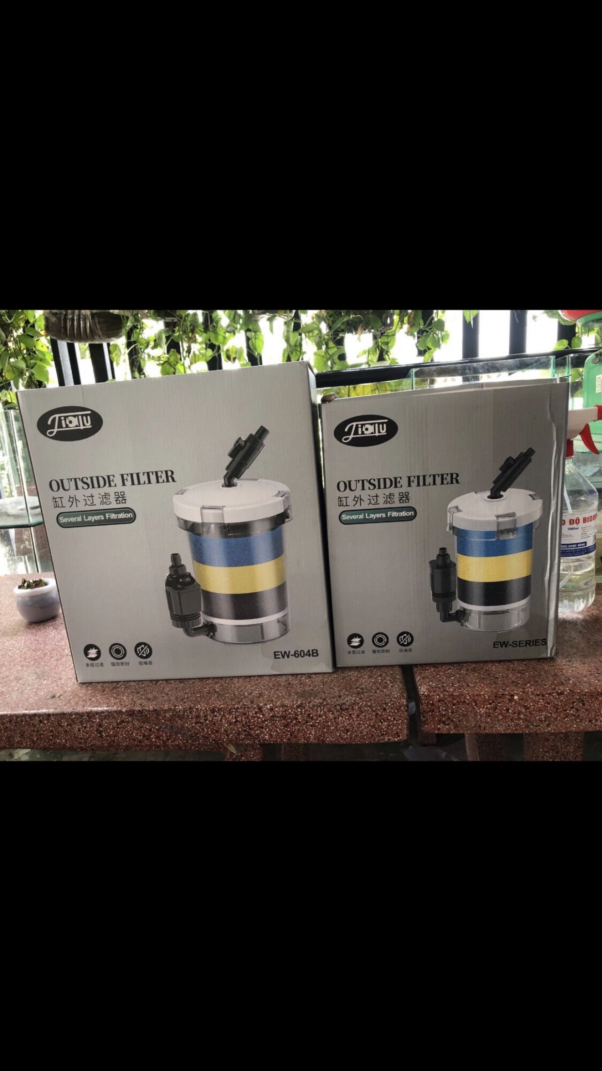 Lọc ngoài thùng trong suốt SunSun Ew 604b, ew 603b