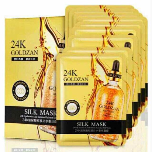Hộp 10 miếng mặt nạ vàng 24k dưỡng ẩm da