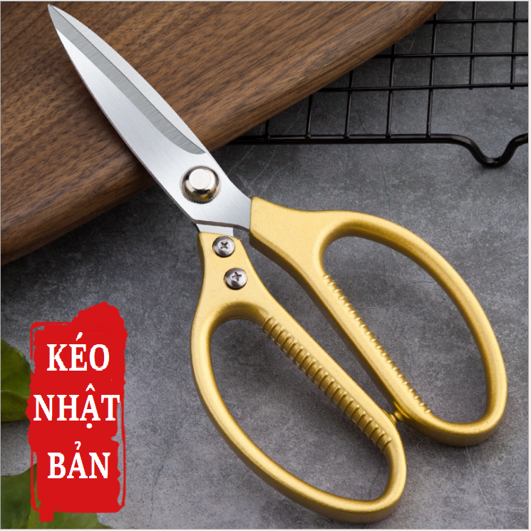 Kéo Đa Năng Nhật Bản, Lưỡi Kéo Sắt Nhọn, Chống Rỉ Sét. Cán Bọc Nhựa (nhiều màu sắc)