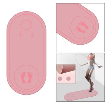 Baoblaze Thảm Yoga Đệm Nhảy Dây Không Ồn 6/8MM Đệm Tập Thể Dục Thể Thao Đệm Tập Thể Dục Cho Trẻ Em Người Lớn