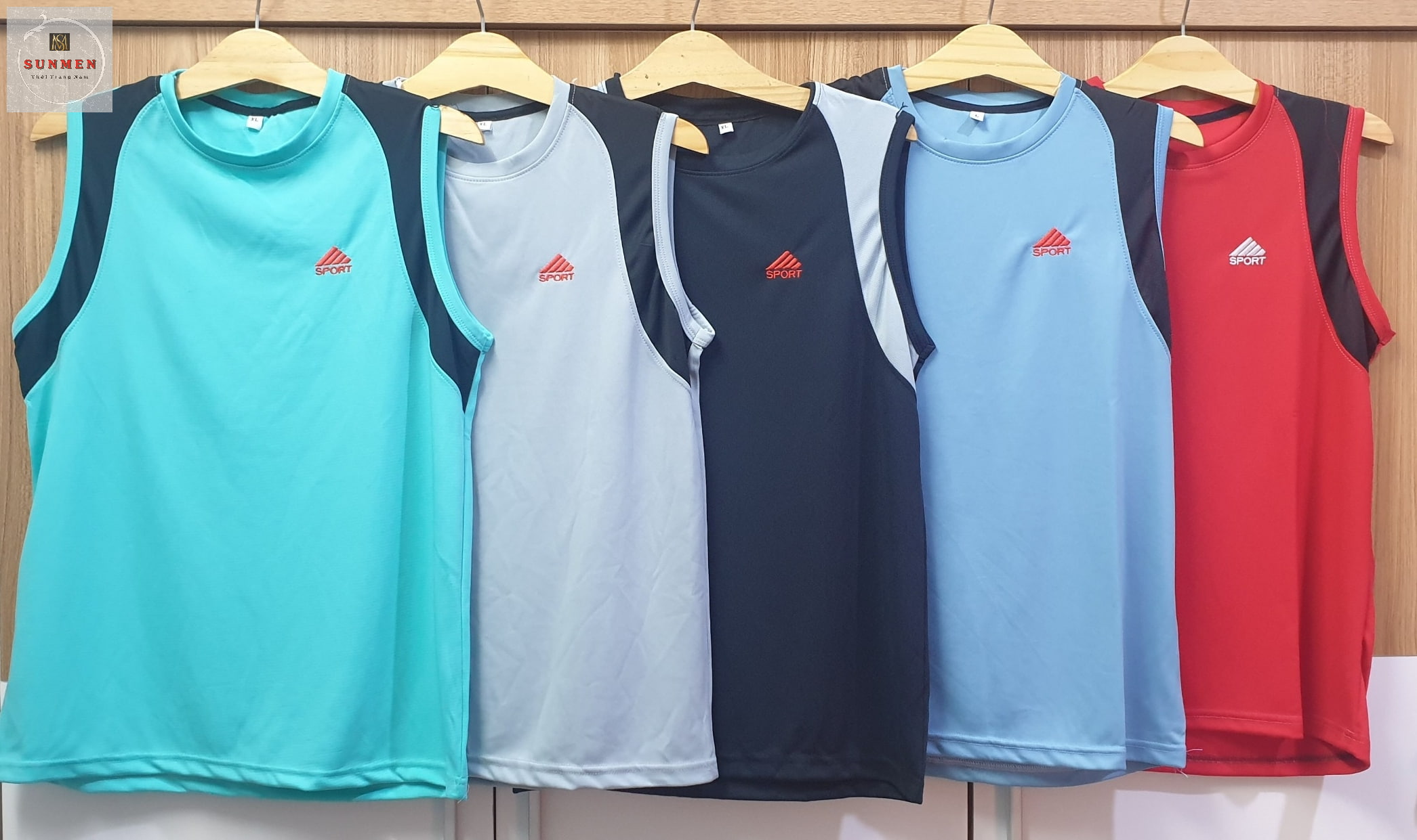 [HCM]Áo Thun Ba Lỗ Thể Thao Nam From Rộng Sát Nách Body SUNMEN Đủ size từ 45 - 80kg,phù hợp tập gym,mặc ở nhà,mặc ngủ