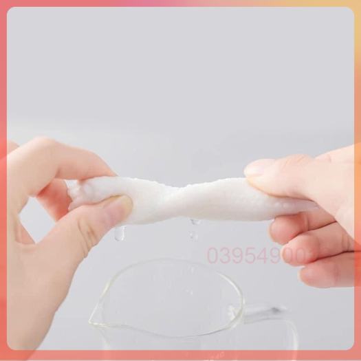 Cuộn 100 khăn mặt khô dùng một lần ANIMERRY, khăn bông mềm mịn, khăn giấy lau mặt khô dày dặn an toàn tiện lợi