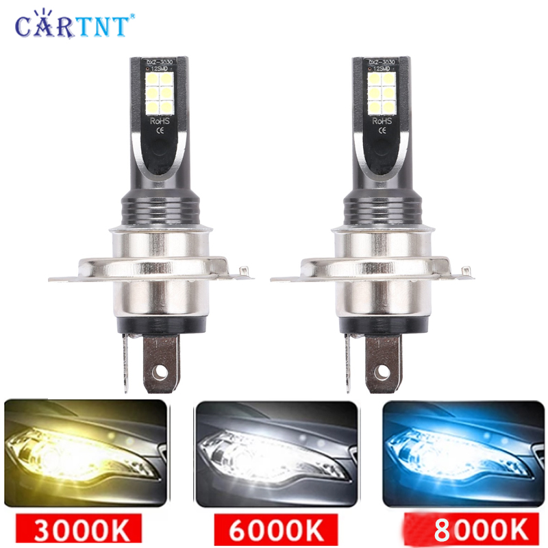 2PCS LED H1 H3 H4 H7 H8 H11 9005 HB3 9006 HB4 3030 SMD Fog Light Headlight LED Bulb 12V 20000Lm 6500K 100W Auto Motorcycle Light ราคา 245 บาท*ส่งฟรี
