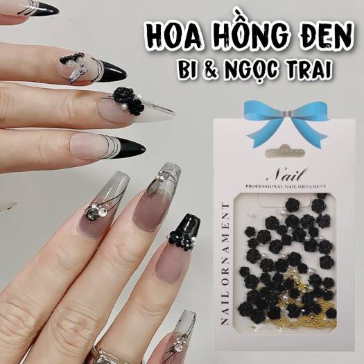 Nail box thiết kế móng úp caro trứng cút gel nổi đen hồng | Shopee Việt Nam