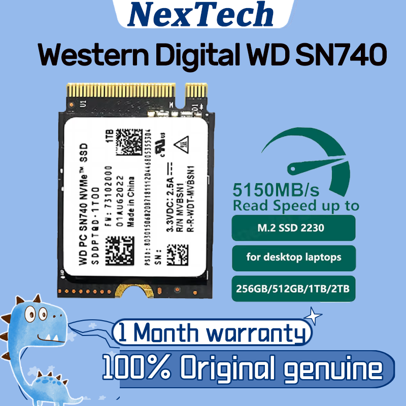 Western Digital Wd Sn740 2Tb/1Tb M.2 Nvme Pcie 4.0 Ssd For Steam