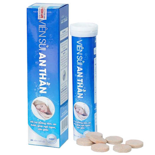 Viên Sủi An Thần - Hỗ Trợ Dưỡng Tâm, An Thần, Ngủ ngon - Hộp 20 viên - TT1