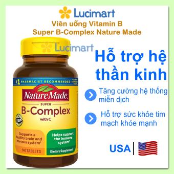 Viên uống Vitamin B Super B-Complex Nature Made hũ 140 viên [Hàng Mỹ]