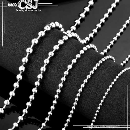 DÂY CHUYỀN BI INOX 5mm CỰC ĐẸP KHÔNG ĐEN