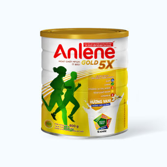 Sữa bột Anlene Gold 5X giúp xương chắc khỏe hương vani lon 800g date 2025