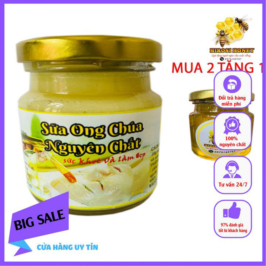 Sữa ong chúa tươi nguyên chất 100 g (đắp mặt nạ)