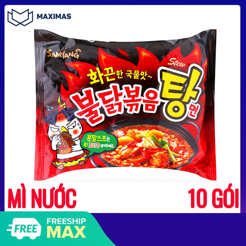 Mì cay Hàn Quốc vị truyền thống nước 145g combo 10 gói - Ăn vặt Hàn Quốc Maximas