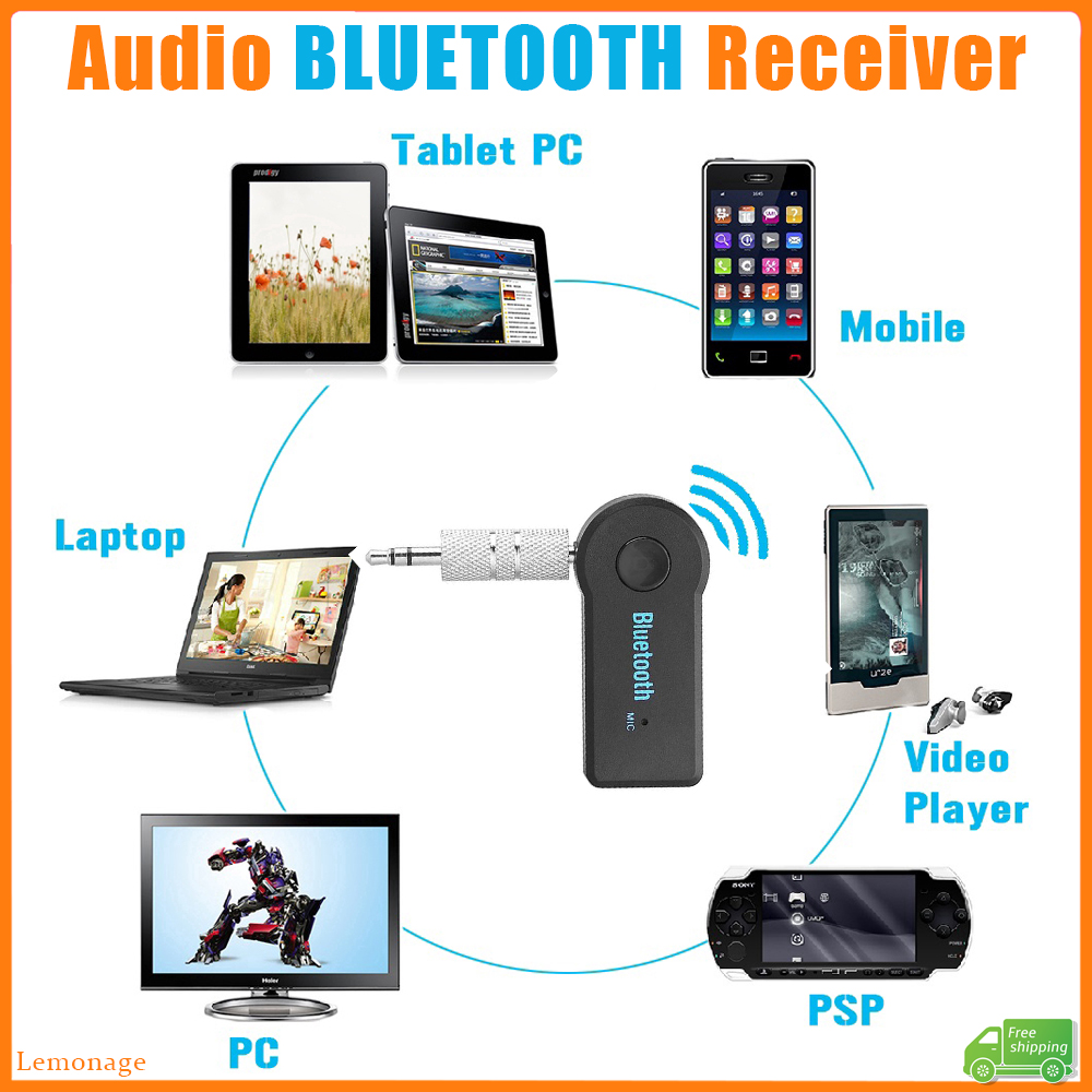 Bộ thu âm thanh không dây thu Bluetooth cho xe hơi/loa/tai nghe/TV AUX Bộ chuyển đổi Bluetooth thu âm thanh