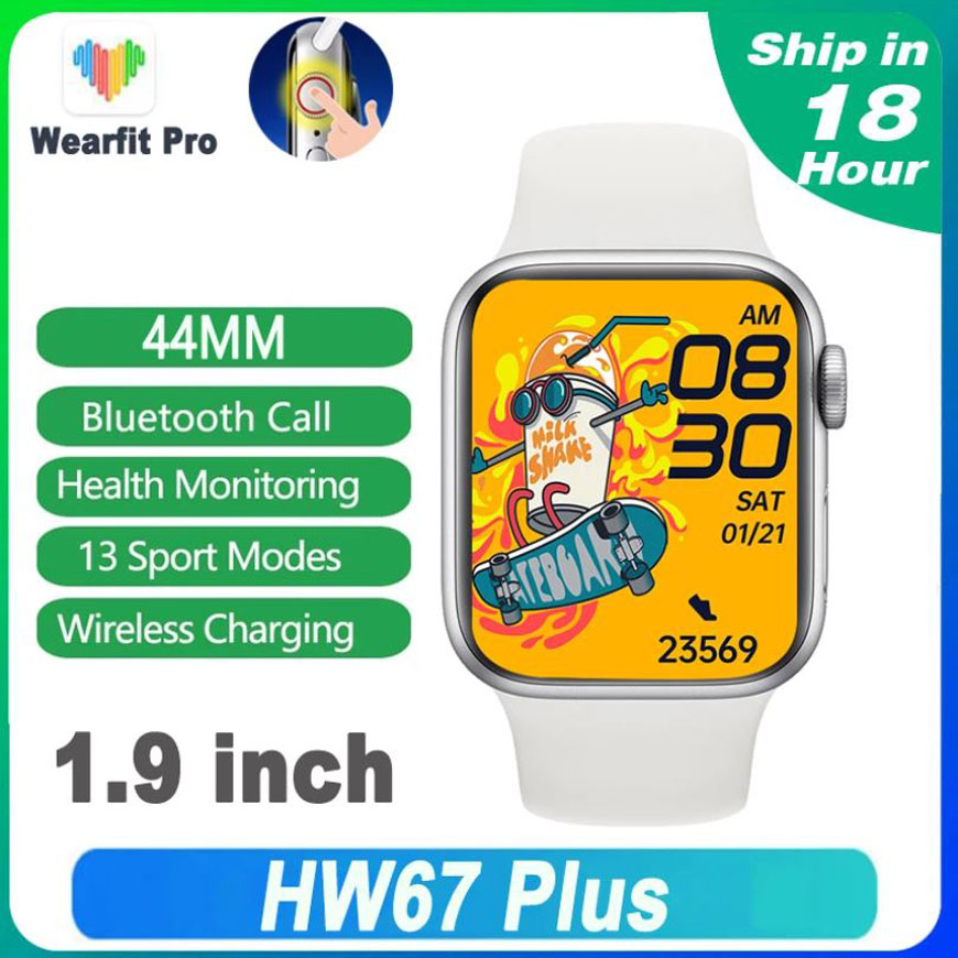 [MẪU MỚI] Đồng hồ smartwatch Series 7 - Đồng Hồ Thông Minh HW67 Pro Max 1.9-Inch NFC HW67 Plus Cho Nam Và Nữ, Đồng Hồ Cảm ứng viền nhôm dây cao su với nhiều tính năng theo dõi sức khỏe mới, hiệu năng mạnh hơn, pin tốt hơn
