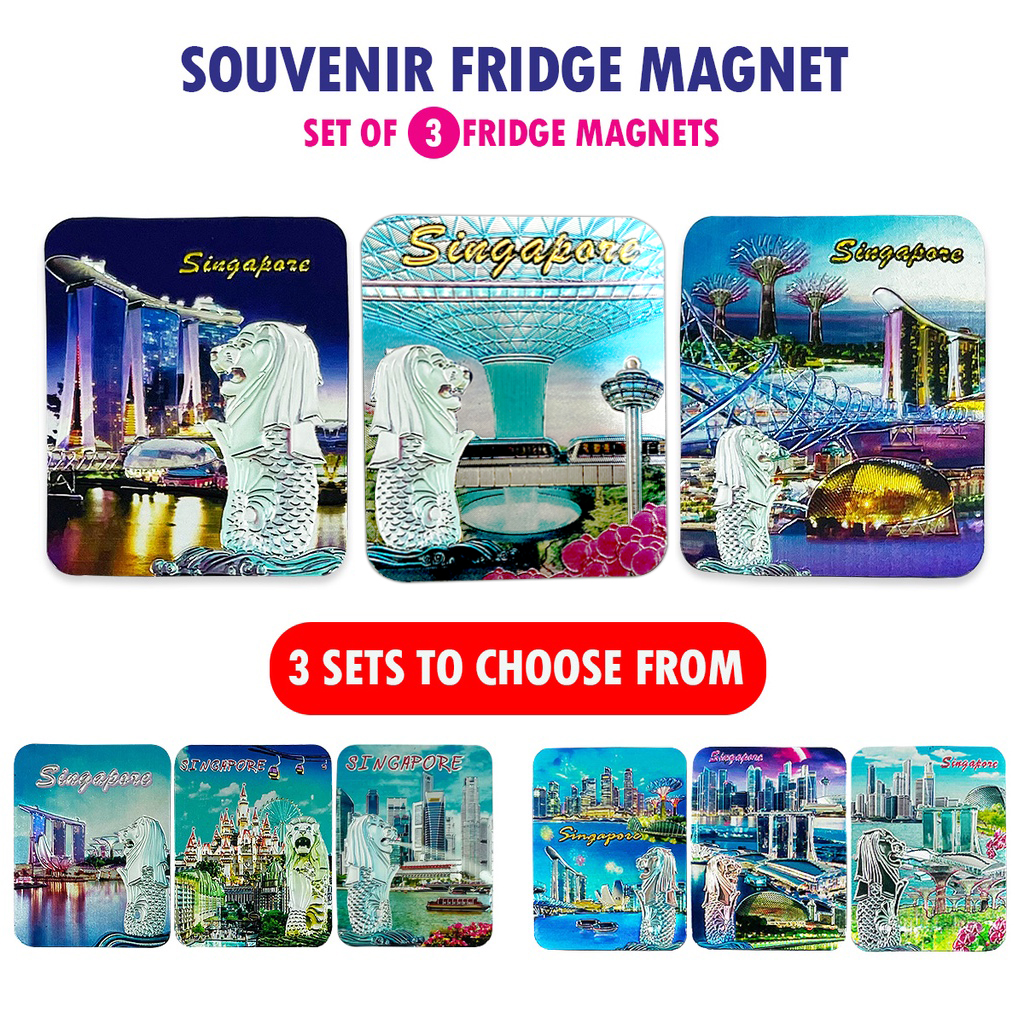 MUYU Magnet Singapore Glow in the Dark 3D Fridge Magnet Tourist