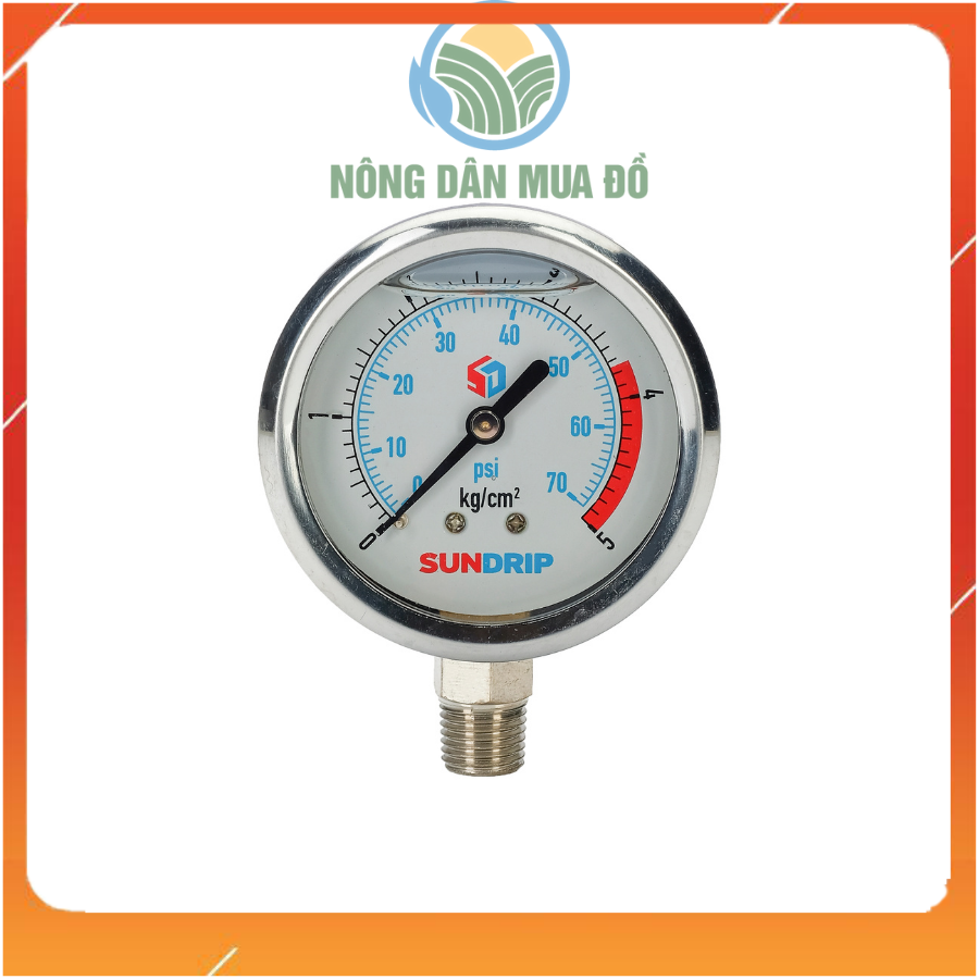 Đồng hồ đo áp suất dầu mặt 63 hiệu HV