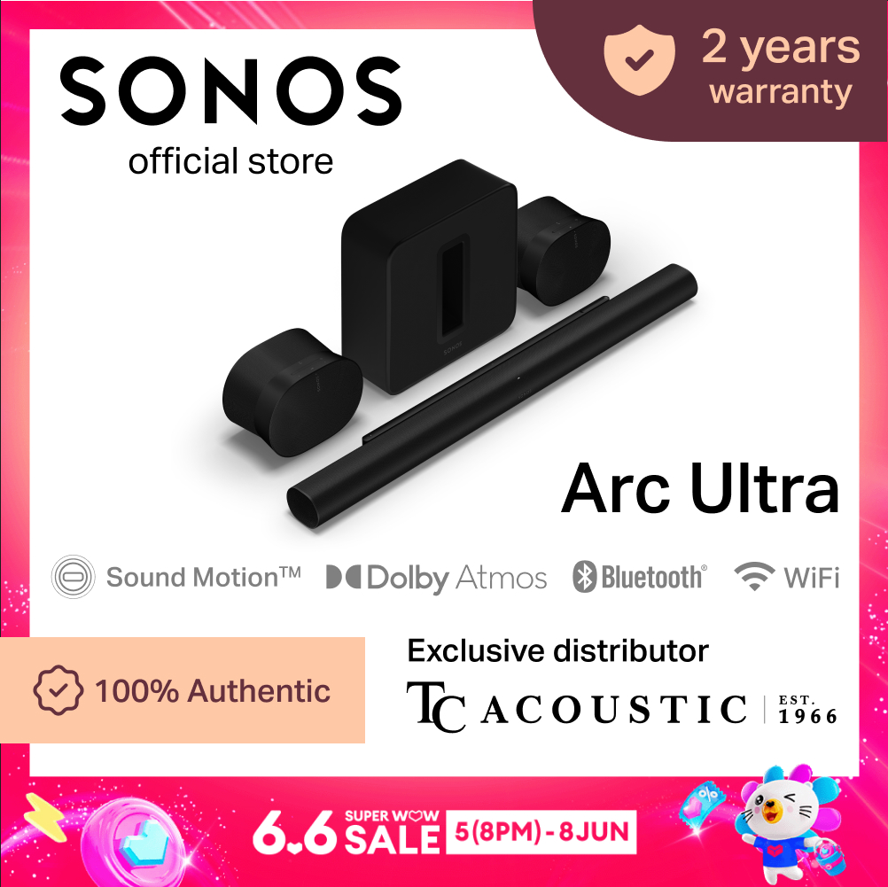 Sonos Beam Gen 2 Soundbar With Dolby Atmos For Your Smart TV Sonos