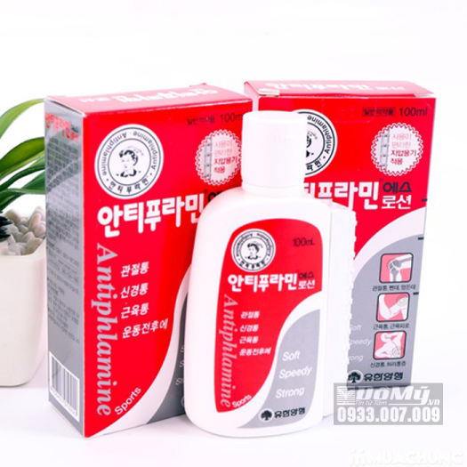 Dầu nóng xoa bóp Antiphlamine (100ml) của Hàn Quốc (màu đỏ) xịn