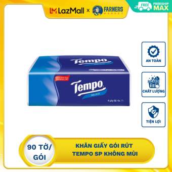 Khăn giấy gói rút Tempo SP không mùi (90 Tờ/Gói)