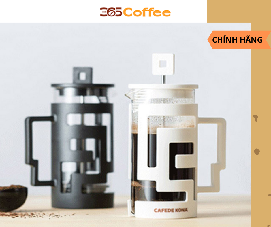 Bình French Press - Bình pha cà phê kiểu Pháp thủy tinh khung nhựa Cafede Kona – 350ml