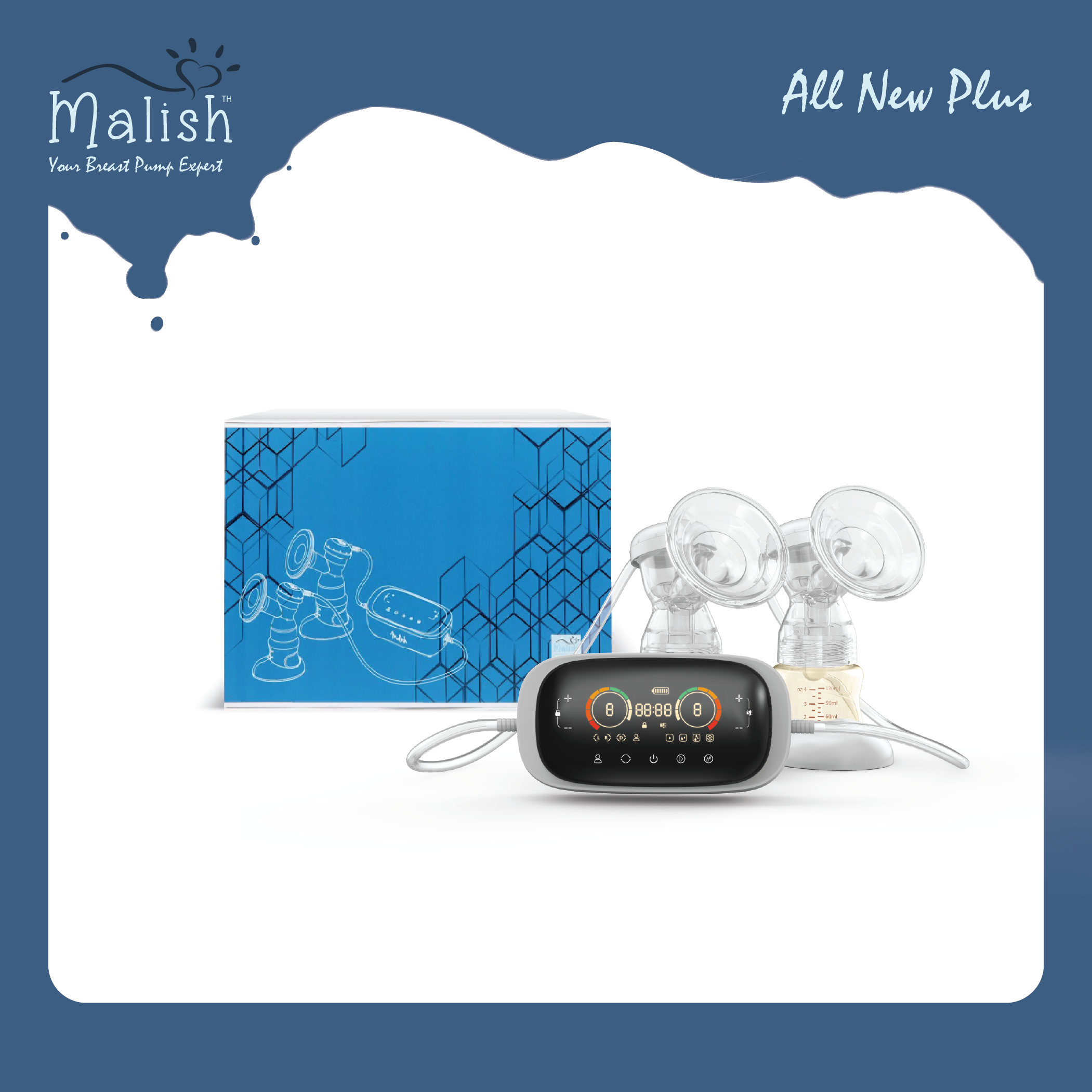 Malima All New Plus เครื่องปั๊มนมไฟฟ้ารุ่นออนิว พลัส ราคา 7,290 บาท*ส่งฟรี