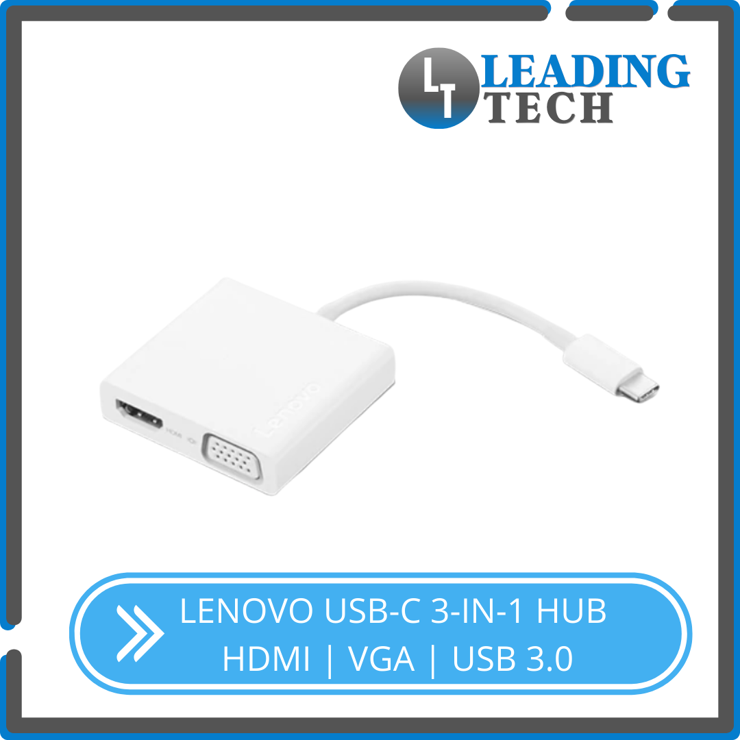 LENOVO Hub USB C 3 en 1 HDMI VGA y USB Lenovo