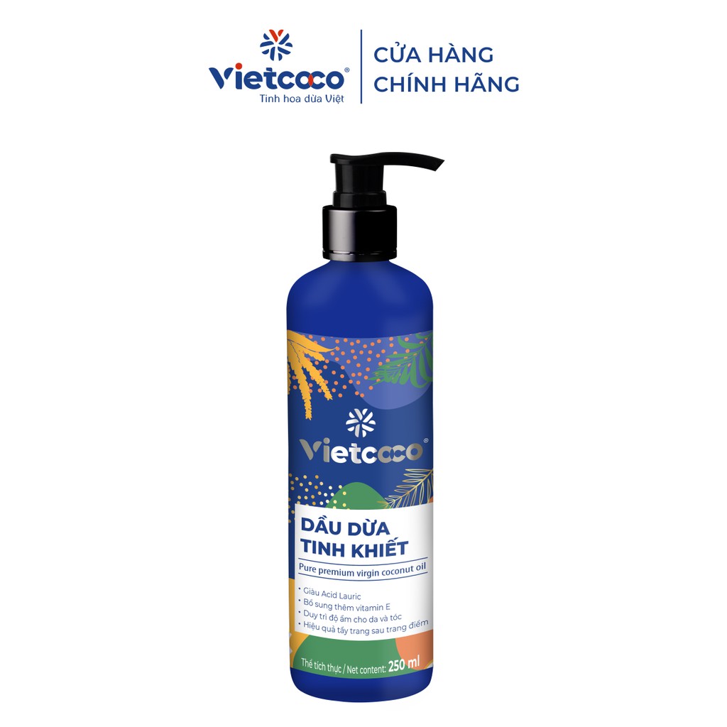 Dầu dừa vietcoco tinh khiết mỹ phẩm Làm đẹp, dưỡng tóc, dưỡng mi, dưỡng da chai xịt.