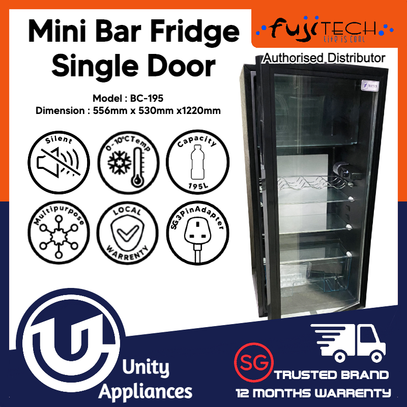 single door fridge capacity