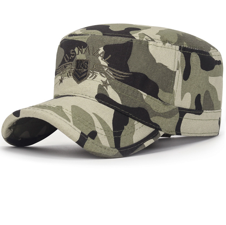 Nón lính lưỡi trai US Naval chóp vuông mạnh mẽ - Mũ lưỡi trai Nam thời trang
