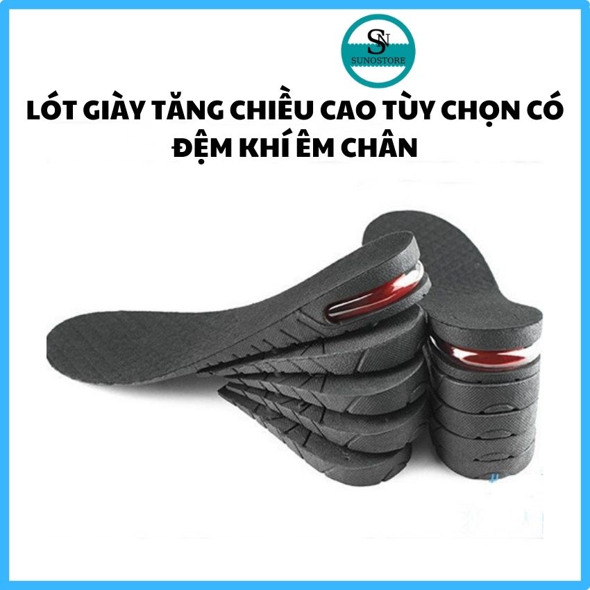 Lót giày Tăng Chiều Cao Chống Rộng Đệm Khí Êm Chân Thoáng Khí Nhiều Size Dễ Sử Dụng LG02