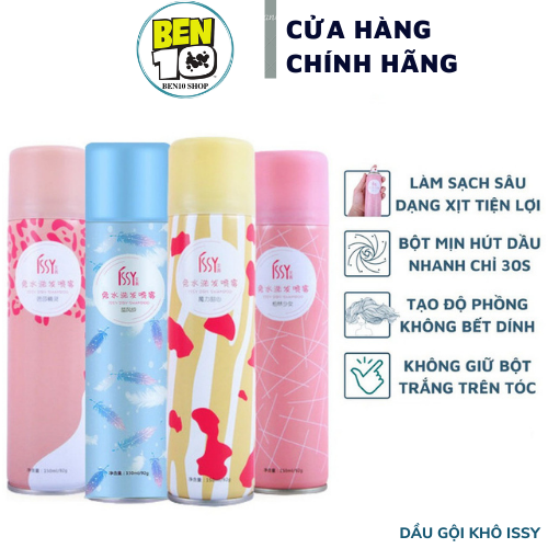 Bình xịt gội đầu khô Issy nội địa Trung siêu hot