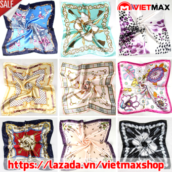 Khăn Lụa Satin Vuông 50x50 cm Thanh Lịch - Khăn Turban Bandana Choàng Cổ Đội Đầu Buộc Túi Đa Năng