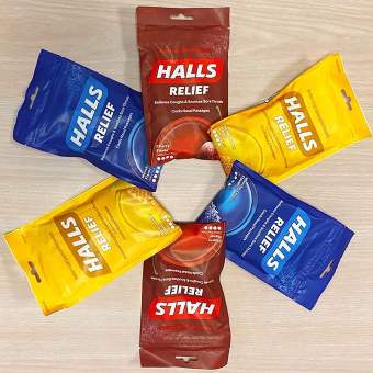 Kẹo ngậm giảm ho, thông cổ mát họng HALLS Cough Drops hàng Mỹ