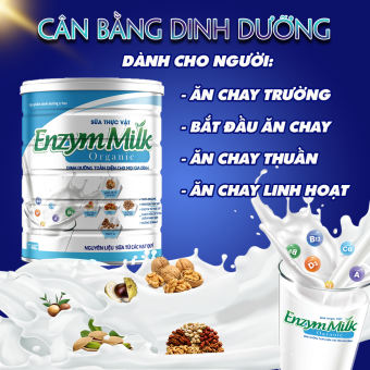 Sữa thực vật Enzym Milk Organic dành cho người ăn chay, ăn kiêng