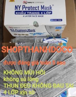 KHẨU TRANG Y TẾ (Hộp 50 CÁI) MÀU XÁM