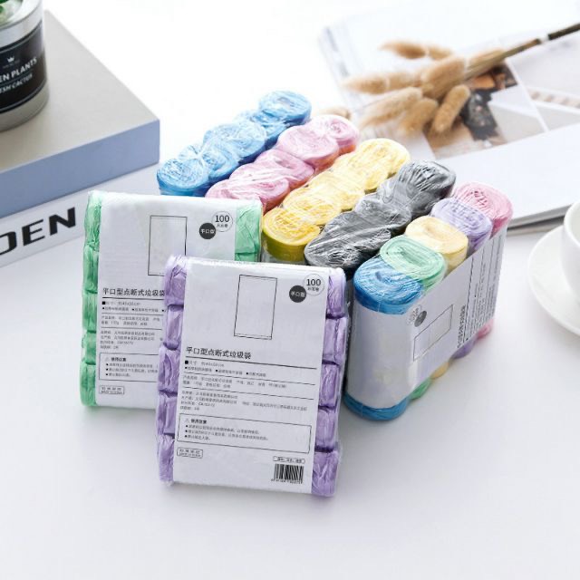 Set 5 cuộn túi đựng rác văn phòng túi mỏng 45x52cm, combo 5 cuộn túi rác sinh học tự phân hủy