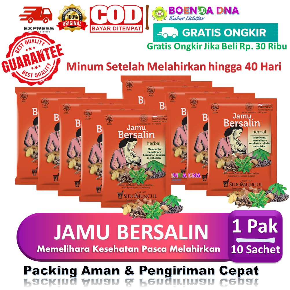 COD Jamu Bersalin Sidomuncul 10 Sachet Terlaris