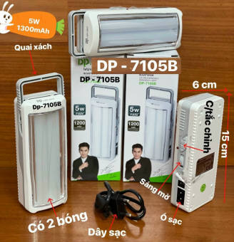 Đèn sạc Khẩn Cấp Để Bàn DP-7105b - đèn đọc sách - đèn bàn - den hoc - den ban -đèn học sạc pin - đèn du lịch -đen phuợt cắm trai