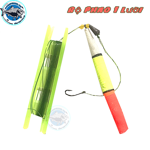 Bộ phao mút lưỡi câu buộc sẵn câu cá rô, cá trê đồ câu giá rẻ store dpk006