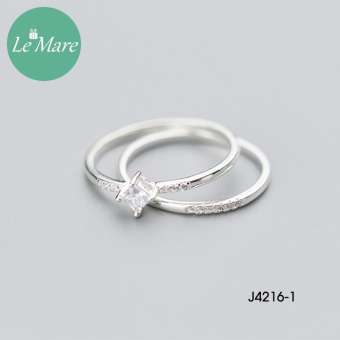 Nhẫn kép bạc thời trang Le'mare Jewelry J4216