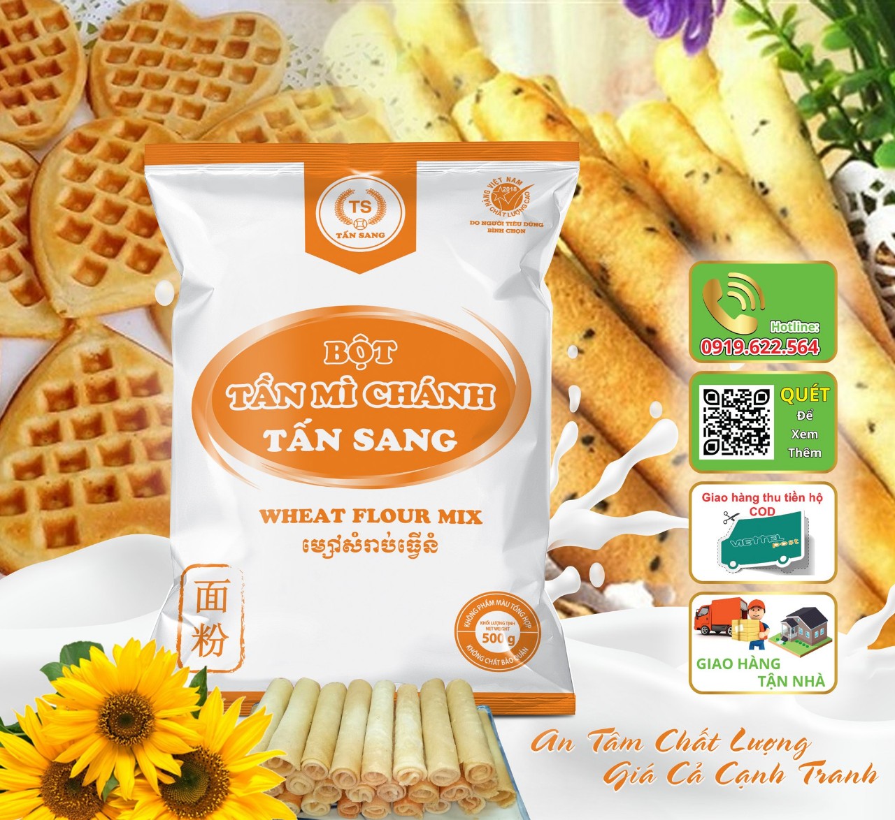 Combo 2 gói bột tần mì chánh tấn sang
