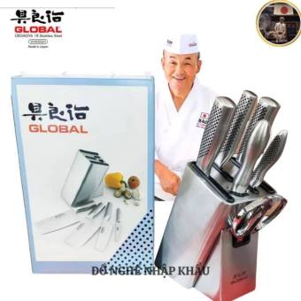 Bộ dao 7 Món Cao Cấp Nhà Bếp Global Nhật Bản -Thép trắng không gỉ