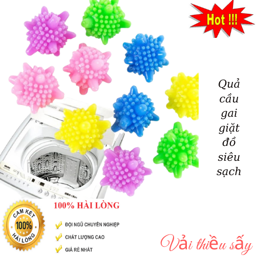 Combo 5 Quả cầu gai giặt đồ - Bóng giặt quần áo