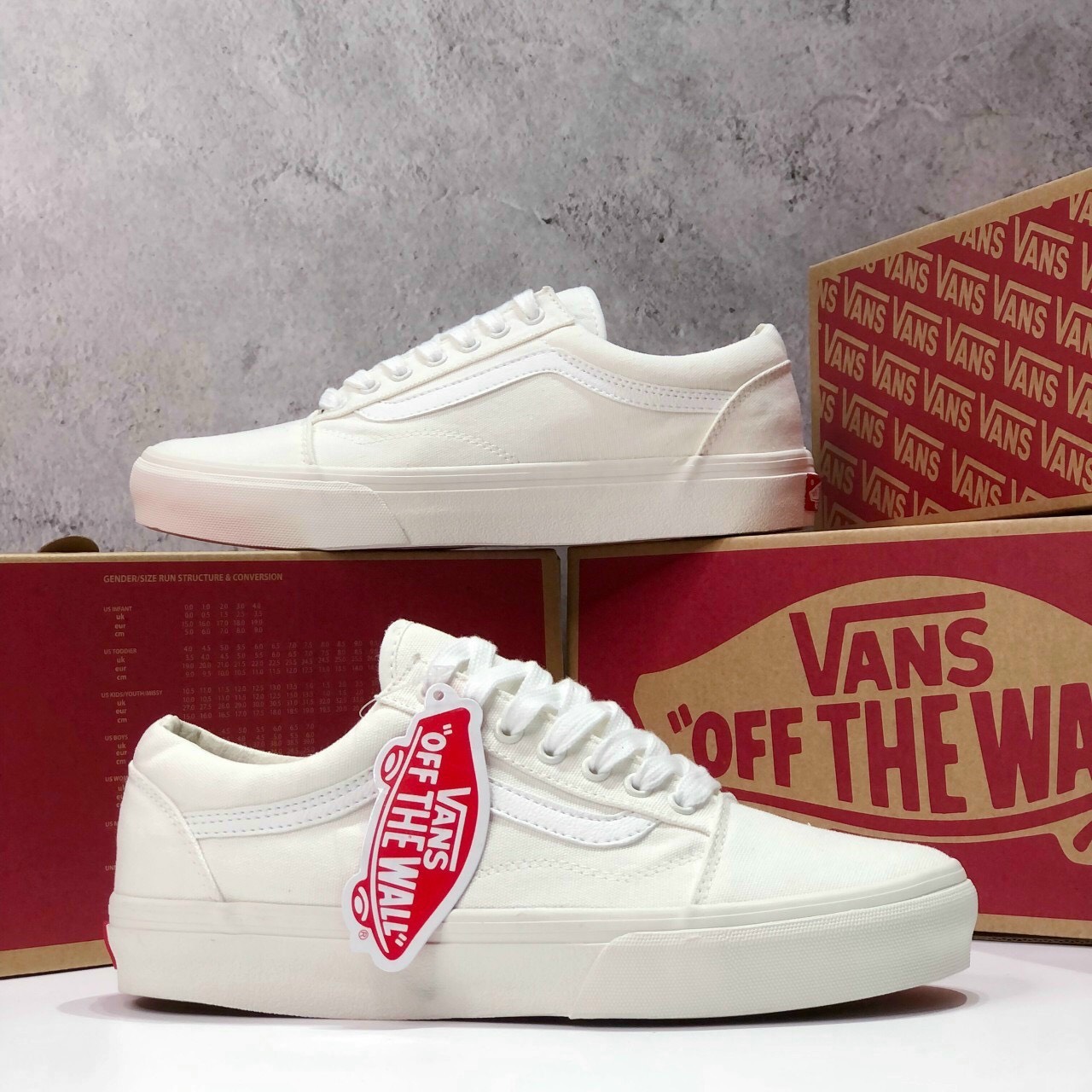 [Tặng Kèm Hộp] Giày Sneakers Vans Trắng R11 Giày Vans Style 36 Siêu Đẹp