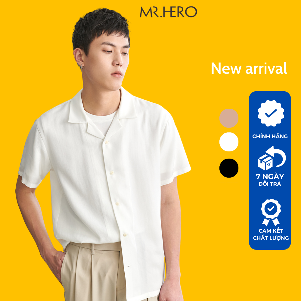 Áo sơ mi nam cổ vest, pijama form rộng tay ngắn mùa hè phong cách Hàn Quốc SMC05 Mrhero