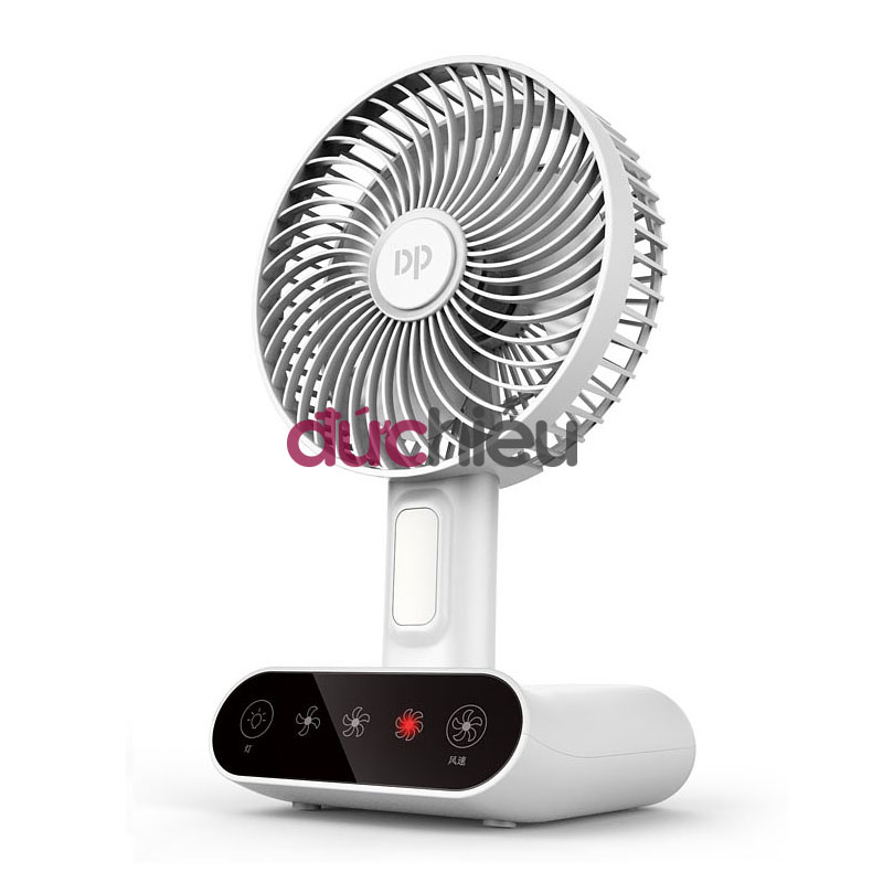 [ BH 06 tháng ] Quạt sạc tích điện loại to 4 chế độ có đèn led - Đức Hiếu Shop